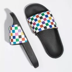 Vans Women's Glitter Slide-On In Checkerboard-Multi -Getoutside Shoes 0 0 0004lgxxw 3 1100x