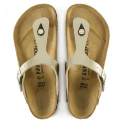 Birkenstock Women's Gizeh Birko-Flor In Gold -Getoutside Shoes 1016108 top 1100x
