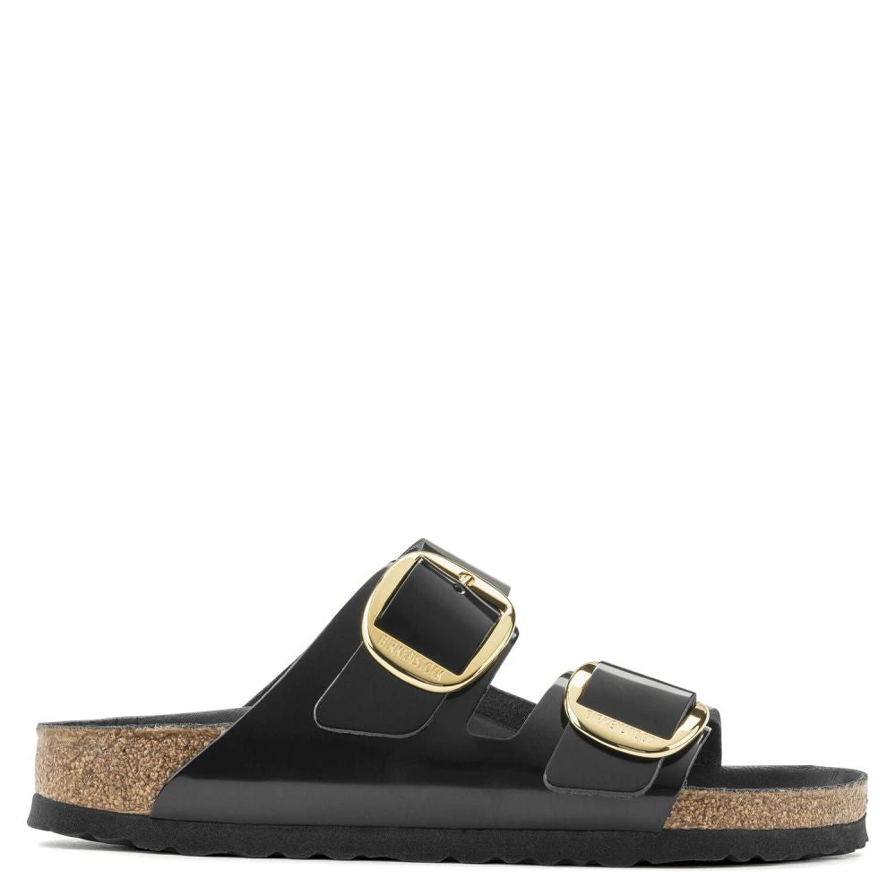 Birkenstock Women's Big Buckle Arizona Natural Leather Patent In High Shine Black 1 Birkenstock Women's Big Buckle Arizona Natural Leather Patent In High Shine Black