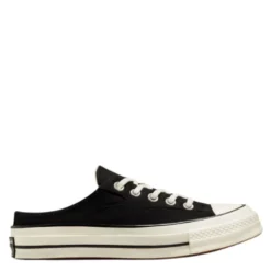 Converse Chuck 70 Mule Recycled Canvas In Black/Black/Egret