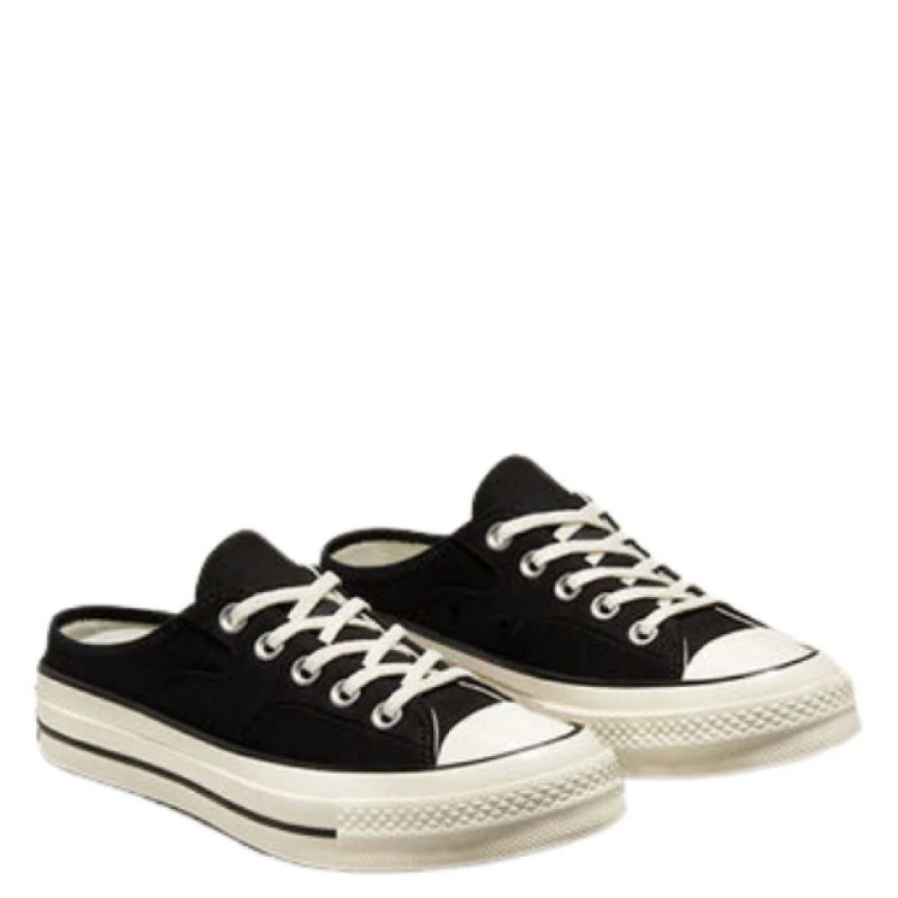 Converse Chuck 70 Mule Recycled Canvas In Black/Black/Egret 2 Converse Chuck 70 Mule Recycled Canvas In Black/Black/Egret - Image 2