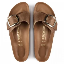 Birkenstock Women's Madrid Big Buckle Oiled Leather In Cognac (Narrow Width) -Getoutside Shoes 1 0 1006525 top 1100x