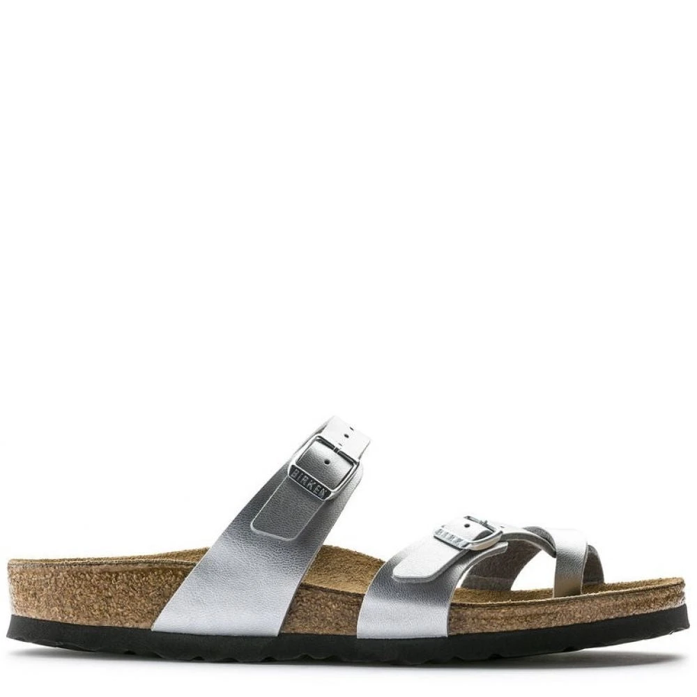 Birkenstock Mayari Birko-Flor In Silver 1 Birkenstock Mayari Birko-Flor In Silver