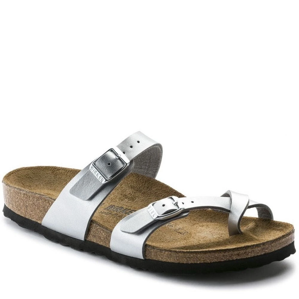 Birkenstock Mayari Birko-Flor In Silver 2 Birkenstock Mayari Birko-Flor In Silver - Image 2