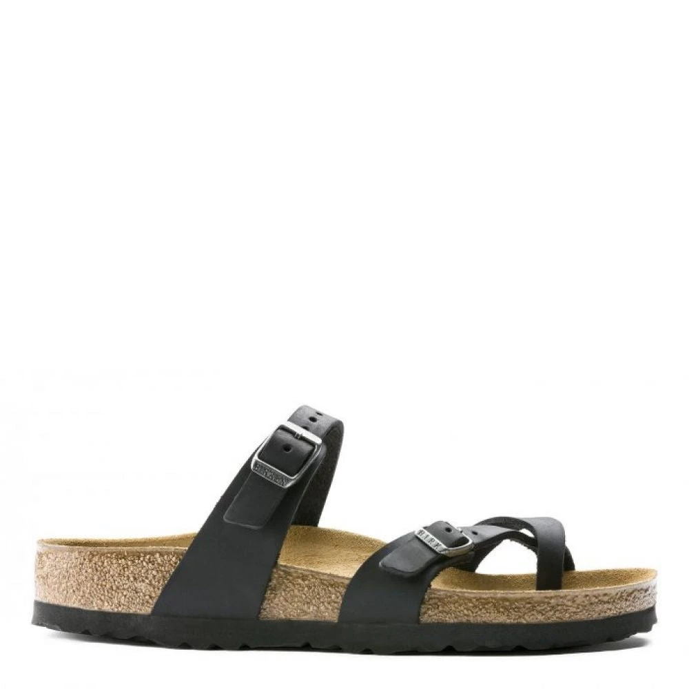 Birkenstock Women's Mayari Oiled Leather In Black 1 Birkenstock Women's Mayari Oiled Leather In Black