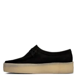 Clarks Women's Wallabee Cup In Black Nubuck -Getoutside Shoes 26158156 1343 4 1100x
