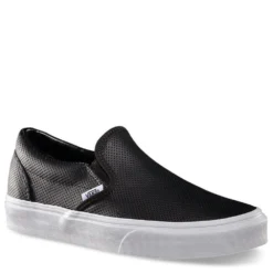 Vans Perf Leather Slip-On In Black -Getoutside Shoes 2 3 2394 vans classic slip on perf leaather black 2 3 1100x