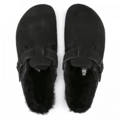 Birkenstock Boston Shearling Suede Leather In Black -Getoutside Shoes 2 5 259883 top 1100x