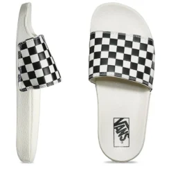 Vans Women's Slide-On In Checkerboard White/Black -Getoutside Shoes 3 0 3013 vans slide checkerboard white black 3 2 1100x