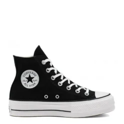Converse Women's Chuck Taylor All Star Canvas Platform Hi In Black/White/White