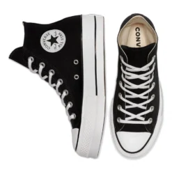 Converse Women's Chuck Taylor All Star Canvas Platform Hi In Black/White/White -Getoutside Shoes 560845c e 08x1 2 1100x