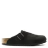 Birkenstock Boston Softbed Suede Leather In Black