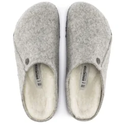 Birkenstock Men's Zermatt Shearling Wool Felt In Light Grey -Getoutside Shoes BI 1015092 2100 3 1100x