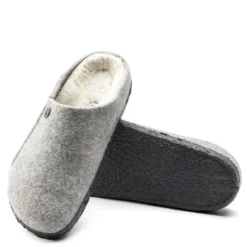Birkenstock Men's Zermatt Shearling Wool Felt In Light Grey -Getoutside Shoes BI 1015092 2100 4 1100x