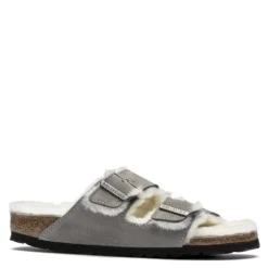 Birkenstock Women's Arizona Shearling In Stone Coin