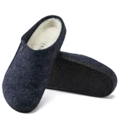 Birkenstock Men's Zermatt Shearling Wool Felt In Dark Blue -Getoutside Shoes BI 1017535 2098 4 1100x