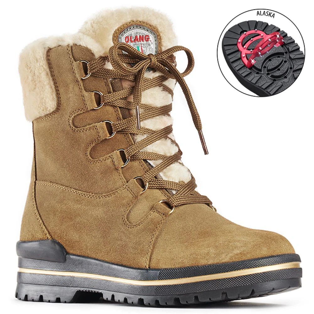 Olang Women's Meribel Boots In Tan/Brown 1 Olang Women's Meribel Boots In Tan/Brown