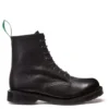Solovair 8 Eye Derby Boot In Black Grain