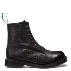 Solovair 8 Eye Derby Boot In Black Grain