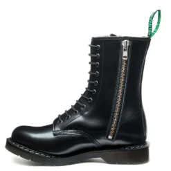 Solovair 11 Eye Zip Derby Boot In Black Hi-Shine -Getoutside Shoes WhatsAppImage2022 10 04at11.40.00AM 2 1100x