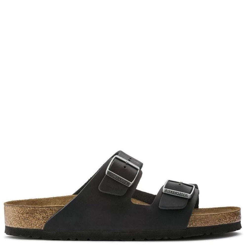 Birkenstock Arizona Softbed Oiled Leather In Black 1 Birkenstock Arizona Softbed Oiled Leather In Black