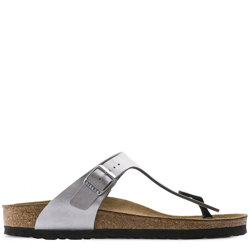 Birkenstock Gizeh Birko-Flor In Silver 1 Birkenstock Gizeh Birko-Flor In Silver