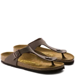 Birkenstock Gizeh Birko-Flor Nubuck In Mocha -Getoutside Shoes b i birkenstock gizeh birko flor nubuck 3 1100x