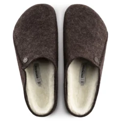 Birkenstock Men's Zermatt Shearling Wool Felt In Mocha -Getoutside Shoes bi 1016570 2099 3 1100x