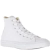 Converse Chuck Taylor All Star Mono Leather High Top In White Monochrome