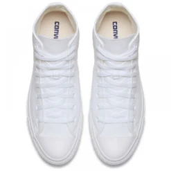 Converse Chuck Taylor All Star Mono Canvas High Top In White Monochrome -Getoutside Shoes c o converse chuck taylor all star monochrome high top white 1u646 4 1100x