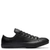 Converse Chuck Taylor All Star Mono Leather Low Top In Black Monochrome