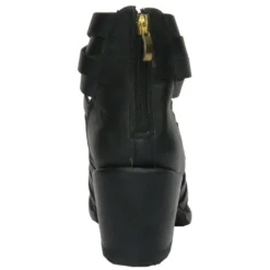 Getoutside Women's Lola Strappy Heel Boot In Black -Getoutside Shoes g o gos 6 blk 4 1100x