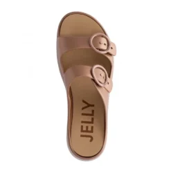 Lemon Jelly Women's Gaia Platform Slides In Brown -Getoutside Shoes gaia 08 03 1100x