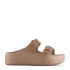 Lemon Jelly Women's Gaia Platform Slides In Brown