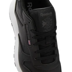Reebok Women's Classic SP Vegan In Core Black/Pure Grey 7 -Getoutside Shoes gx8692 8 footwear photography detail view 2 white 1100x