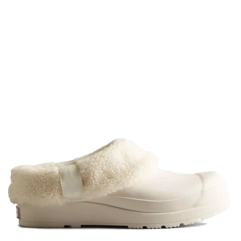 Hunter Women's Play Vegan Shearling Insulated Clogs In White 1 Hunter Women's Play Vegan Shearling Insulated Clogs In White