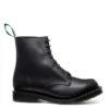 Solovair 8 Eye Derby Boot In Black Greasy