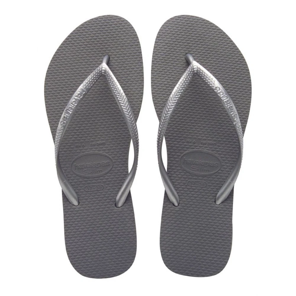 Havaianas Women's Slim Flip Flop In Steel Grey 1 Havaianas Women's Slim Flip Flop In Steel Grey