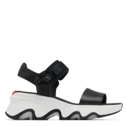 Sorel Women's Kinetic Y-Strap High Sandal In Black/White