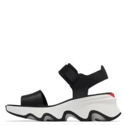 Sorel Women's Kinetic Y-Strap High Sandal In Black/White -Getoutside Shoes so 2030461010 2129 3 1100x