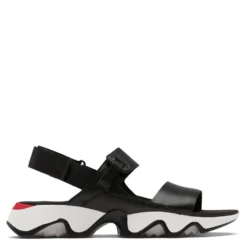 Sorel Women's Kinetic Impact II Sling Low Sandal In Black/Sea Salt