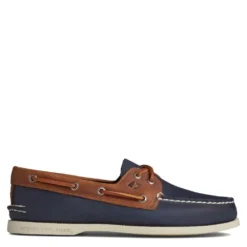 Sperry Men's Authentic Original 2-Eye Wild Horse Boat Shoe In Navy/Sonora