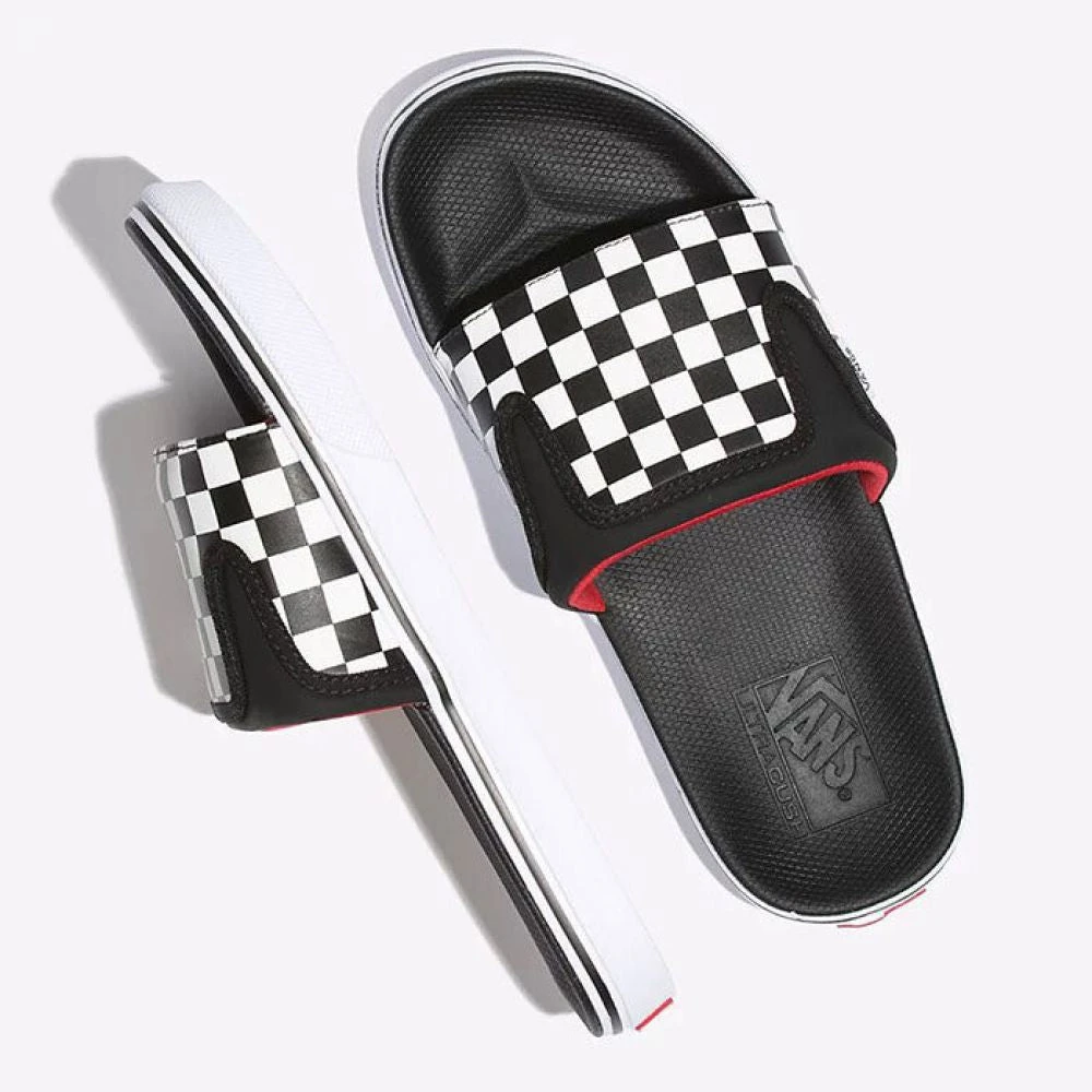 Vans Men's UltraCush Slide-On In Checkerboard Black/White 2 Vans Men's UltraCush Slide-On In Checkerboard Black/White - Image 2