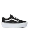 Vans Women's Old Skool Stackform In Suede/Canvas Black/True White